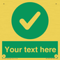 IV7135: Custom green background, green circle with tick