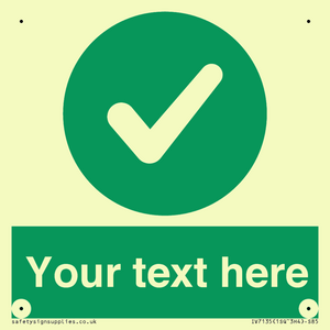 IV7135: Custom green background, green circle with tick