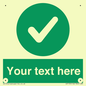 IV7135: Custom green background, green circle with tick