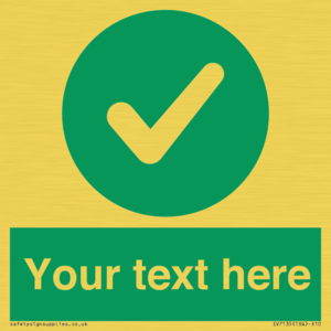IV7135: Custom green background, green circle with tick