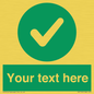 IV7135: Custom green background, green circle with tick