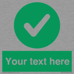 IV7135: Custom green background, green circle with tick