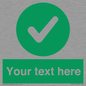 IV7135: Custom green background, green circle with tick