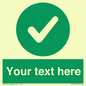 IV7135: Custom green background, green circle with tick