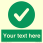 IV7135: Custom green background, green circle with tick