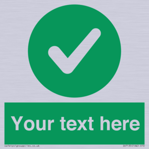 IV7135: Custom green background, green circle with tick