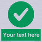 IV7135: Custom green background, green circle with tick