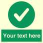 IV7135: Custom green background, green circle with tick