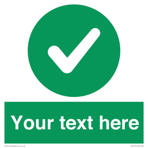IV7135: Custom green background, green circle with tick