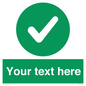 IV7135: Custom green background, green circle with tick