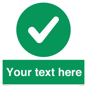 IV7135: Custom green background, green circle with tick