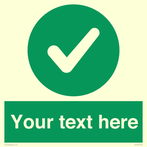 IV7135: Custom green background, green circle with tick