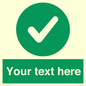 IV7135: Custom green background, green circle with tick