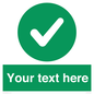 IV7135: Custom green background, green circle with tick