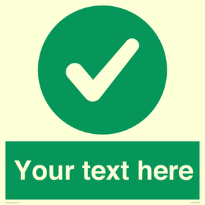 IV7135: Custom green background, green circle with tick