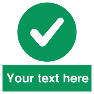 IV7135: Custom green background, green circle with tick