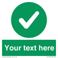 IV7135: Custom green background, green circle with tick