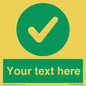 IV7135: Custom green background, green circle with tick