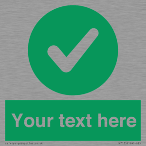 IV7135: Custom green background, green circle with tick
