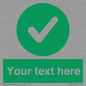 IV7135: Custom green background, green circle with tick