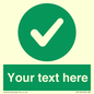 IV7135: Custom green background, green circle with tick