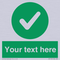 IV7135: Custom green background, green circle with tick