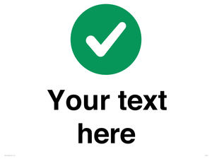 IV7136: Custom plain background, green circle with tick