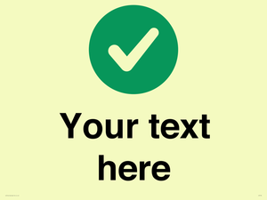 IV7136: Custom plain background, green circle with tick