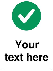 IV7136: Custom plain background, green circle with tick