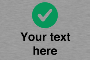 IV7136: Custom plain background, green circle with tick