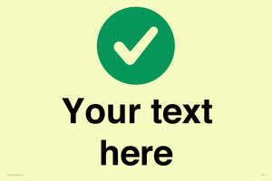 IV7136: Custom plain background, green circle with tick