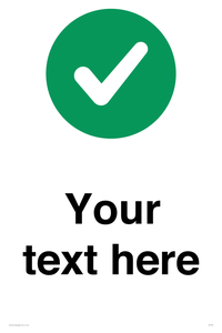 IV7136: Custom plain background, green circle with tick