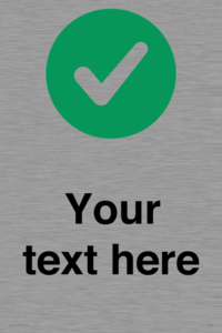 IV7136: Custom plain background, green circle with tick