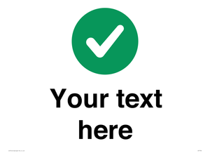 IV7136: Custom plain background, green circle with tick