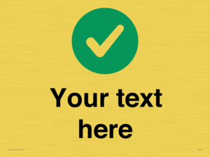 IV7136: Custom plain background, green circle with tick