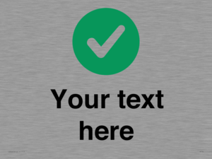 IV7136: Custom plain background, green circle with tick