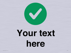 IV7136: Custom plain background, green circle with tick