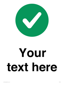 IV7136: Custom plain background, green circle with tick