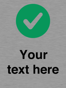 IV7136: Custom plain background, green circle with tick