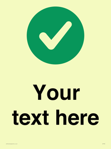 IV7136: Custom plain background, green circle with tick