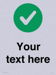 IV7136: Custom plain background, green circle with tick