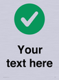 IV7136: Custom plain background, green circle with tick