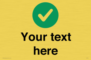 IV7136: Custom plain background, green circle with tick