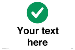 IV7136: Custom plain background, green circle with tick