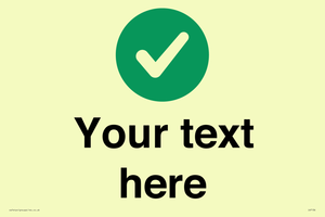 IV7136: Custom plain background, green circle with tick