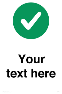 IV7136: Custom plain background, green circle with tick