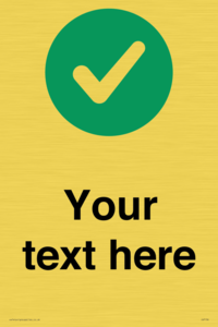 IV7136: Custom plain background, green circle with tick