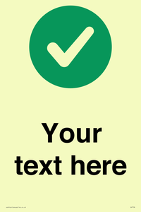 IV7136: Custom plain background, green circle with tick