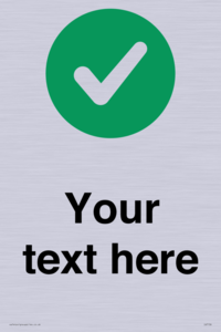 IV7136: Custom plain background, green circle with tick