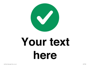 IV7136: Custom plain background, green circle with tick